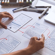 UX wireframes screens banking